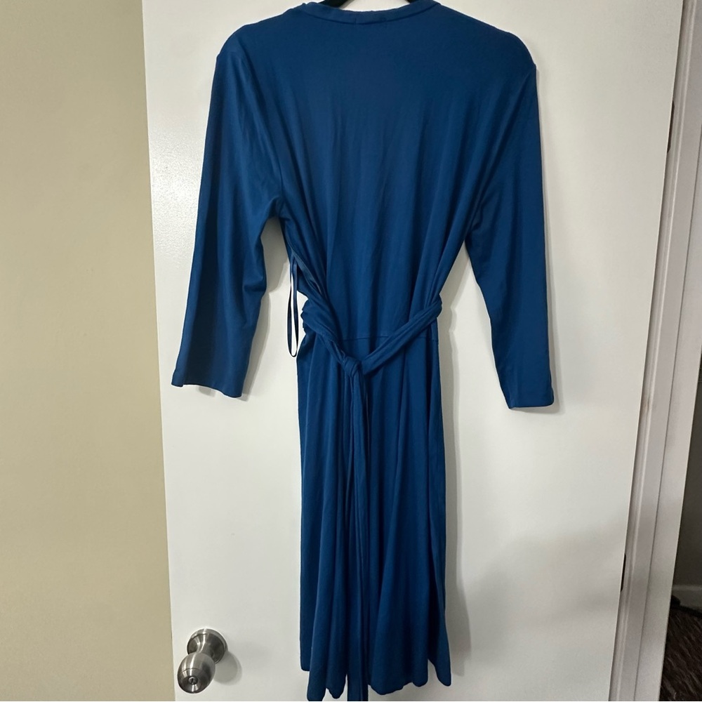 Banana Republic x Issa London Blue Wrap Dress Size L - Picture 4 of 11